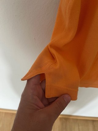 Lacoste Sleeveless Pique Top Orange Size 38 S