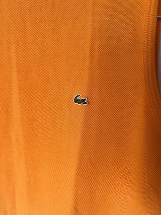 Lacoste Sleeveless Pique Top Orange Size 38 S