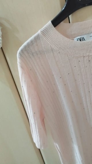 Jersey Zara fresquito para chica clor rosa clarito
