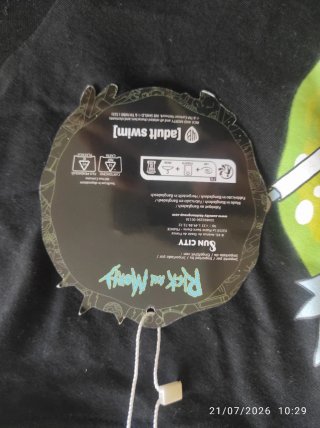 Camiseta Rick y Morty Negra Talla XS