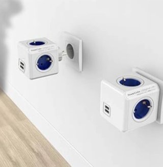 Regleta Cubo 4 Tomas + 2 USB