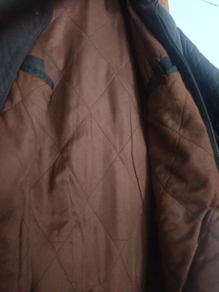 Cazadora Piel Marrón Hombre