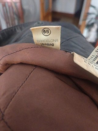 Cazadora Piel Marrón Hombre
