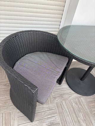 Mesa y 2 Sillas Exterior Mimbre