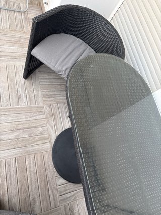 Mesa y 2 Sillas Exterior Mimbre