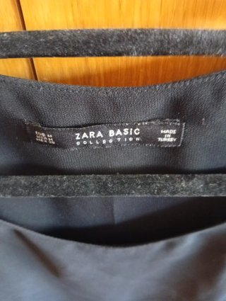 Camiseta Zara Negra Mujer Encaje