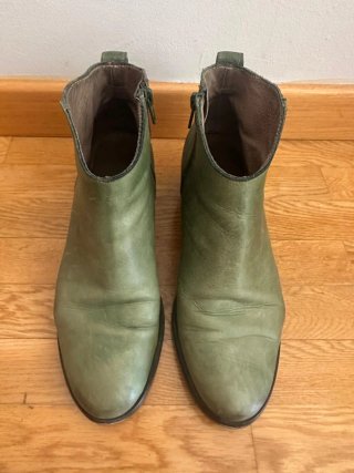 Botines verdes cuero Talla 39