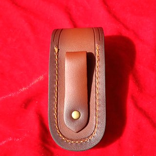 Funda cuero marrón cinturón, aprox. 12 cm