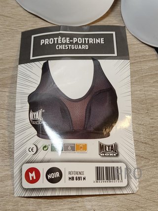 Brassiere con Carcasas para el Pecho Metal Boxe