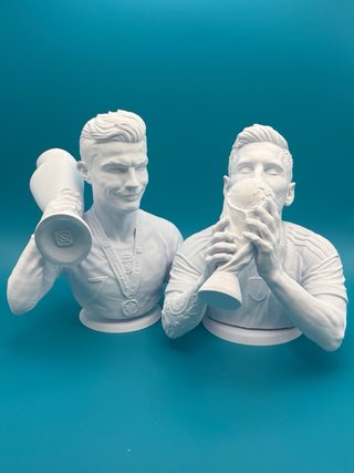 Busto 3D Messi CR7 - 18cm