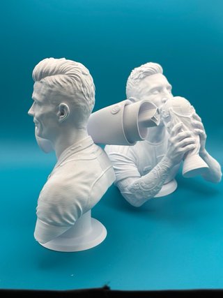 Busto 3D Messi CR7 - 18cm