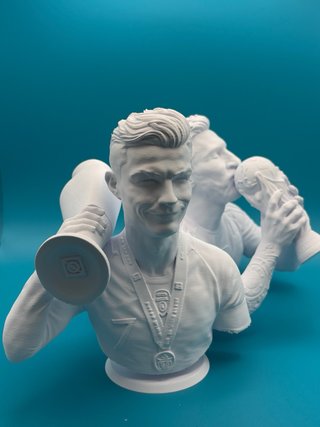 Busto 3D Messi CR7 - 18cm