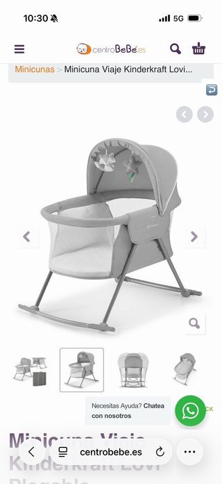 Minicuna Kinderkraft gris