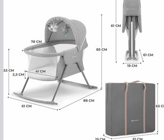 Minicuna Kinderkraft gris