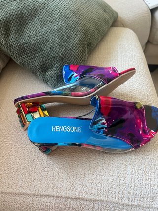 Sandalias Hengson Tacón Joya Multicolor