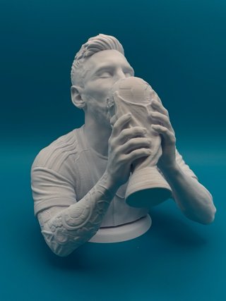 Busto 3D lionel Messi Mondiale 25cm argentina fifa