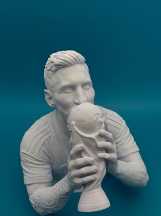 Busto 3D lionel Messi Mondiale 25cm argentina fifa