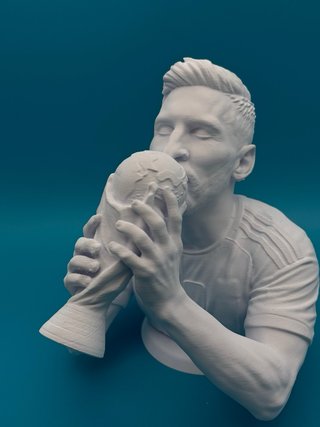 Busto 3D lionel Messi Mondiale 25cm argentina fifa