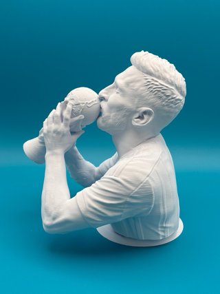 Busto 3D lionel Messi Mondiale 25cm argentina fifa