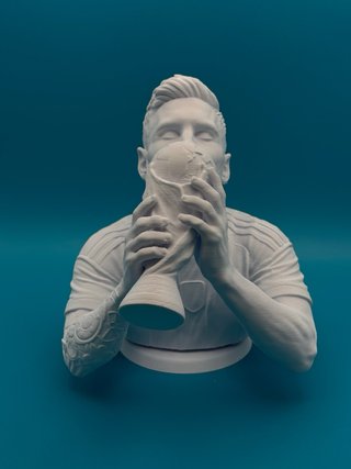 Busto 3D lionel Messi Mondiale 25cm argentina fifa