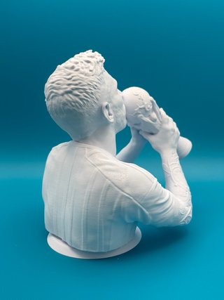 Busto 3D lionel Messi Mondiale 25cm argentina fifa
