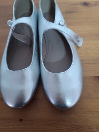 Zapatos plateados talla 39
