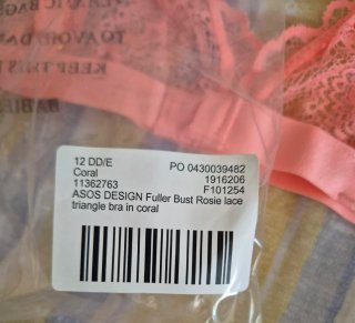 Sujetador encaje rosa talla 90E nuevo