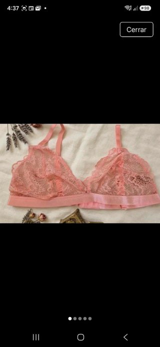 Sujetador encaje rosa talla 90E nuevo