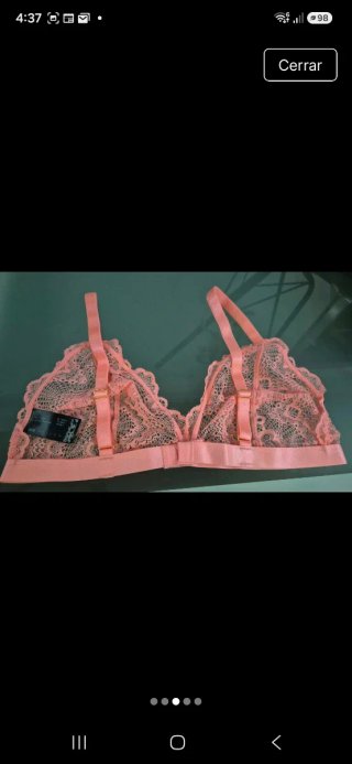 Sujetador encaje rosa talla 90E nuevo