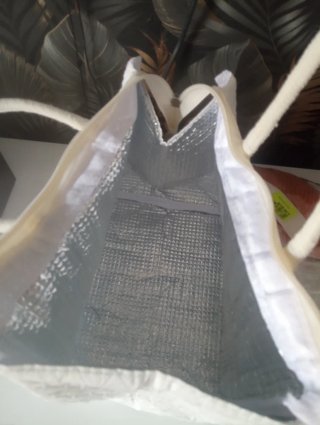 Bolso/nevera blanco acolchado