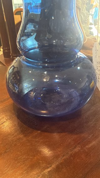 JARRÓN CRISTAL FINO AZUL