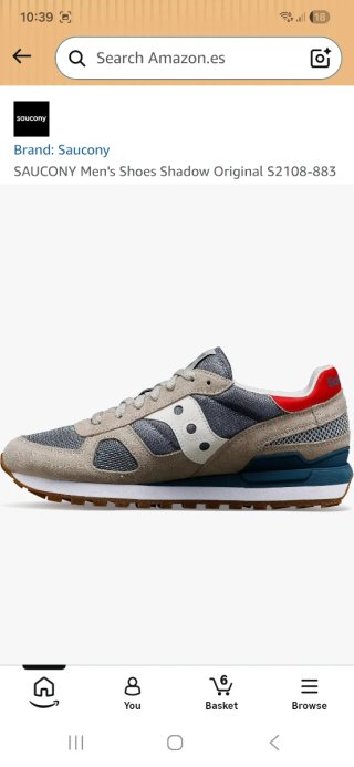 Zapatillas Saucony Shadow Beige/Gris Talla 42.5