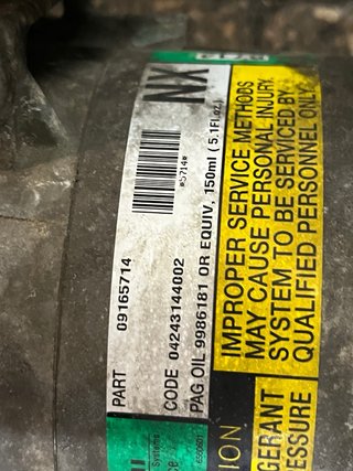 Compresor Aire Acondicionado Delphi R-134a Opel