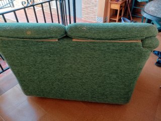 Sofá cama tela verde