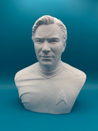 Busto Star Trek Kirk 3D Plastica 18cm
