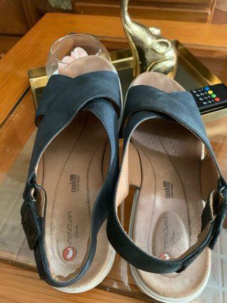 Sandalias de cuña negro