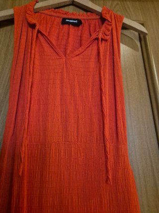 Vestido Desigual Rojo Largo