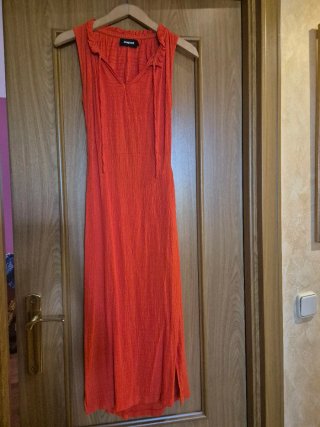 Vestido Desigual Rojo Largo