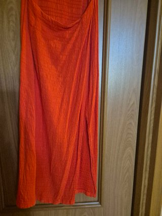Vestido Desigual Rojo Largo
