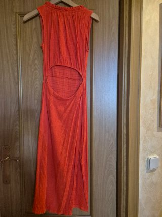 Vestido Desigual Rojo Largo