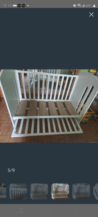 Cuna blanca para bebé