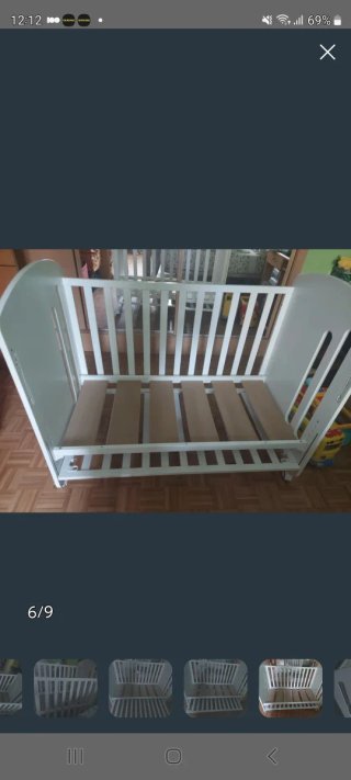 Cuna blanca para bebé