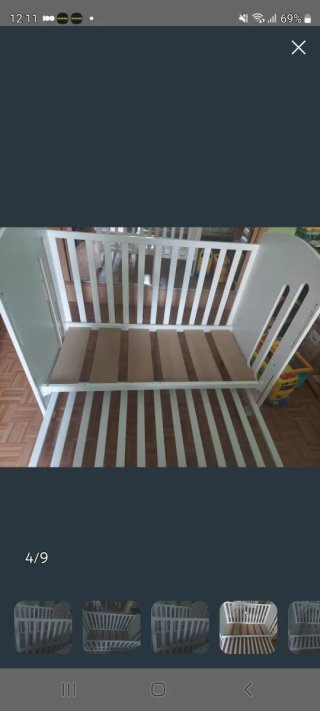 Cuna blanca para bebé