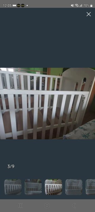 Cuna blanca para bebé