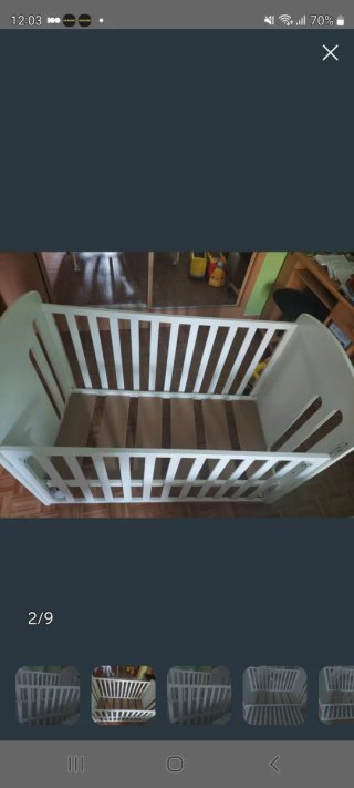 Cuna blanca para bebé