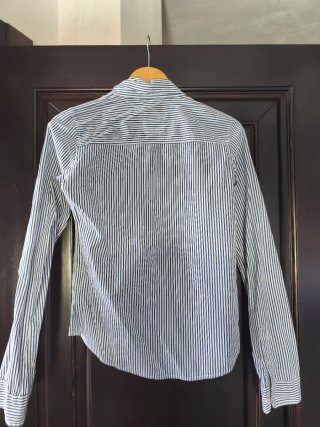 Camisa Hollister Rayas Azul Blanco Talla S