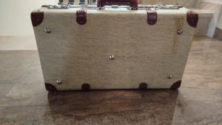 Maletín /maleta Vintage Beige y Marrón