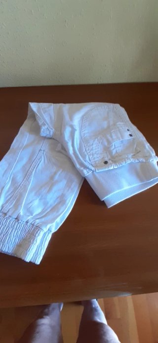 Pantalón pirata niña blanco