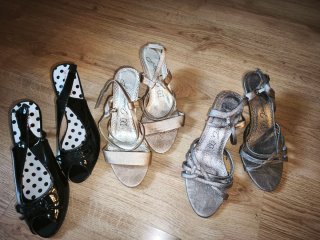 Lote 3 sandalias tacón vestir talla 39