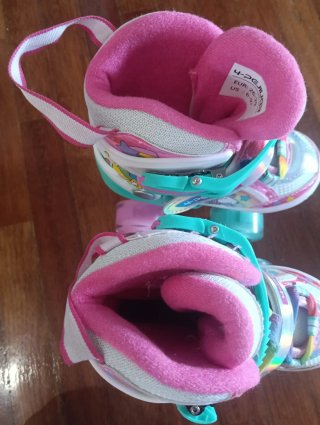 Patines niña unicornio con luces